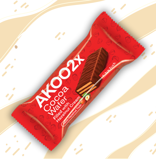 ویفر آکو دوقلو فندق